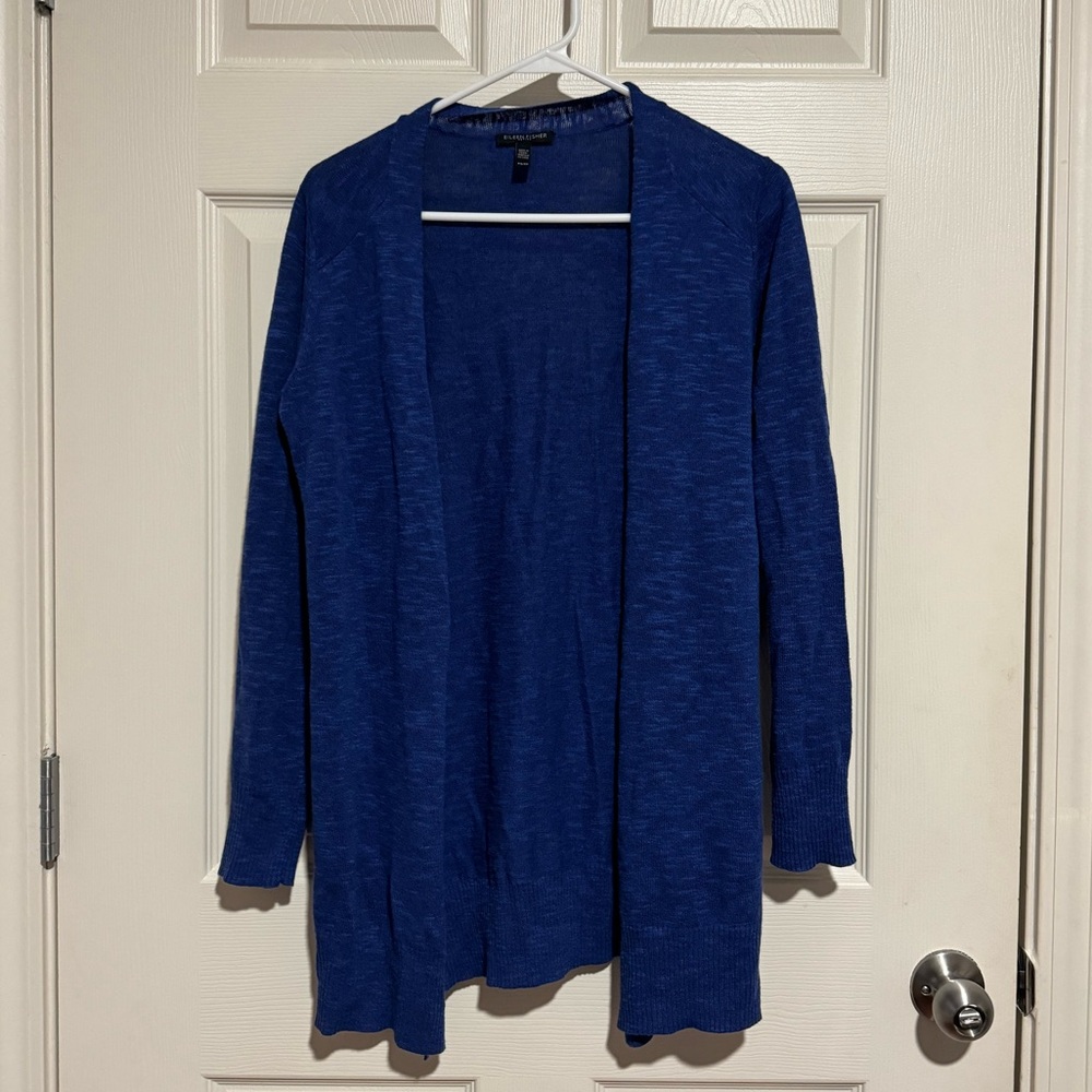 Blue Eileen Fisher Cardigan in Petite Small